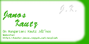 janos kautz business card